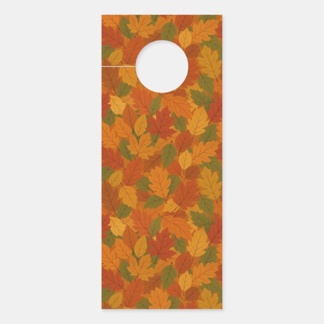 Classic Autumn/fall leaves patterned  Door Hanger (Front)