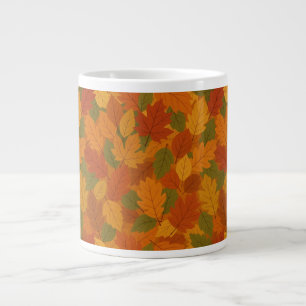 Classic Autumn/fall leaves patterned Giant Coffee Mug