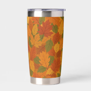 Classic Autumn/fall leaves patterned  Insulated Tumbler