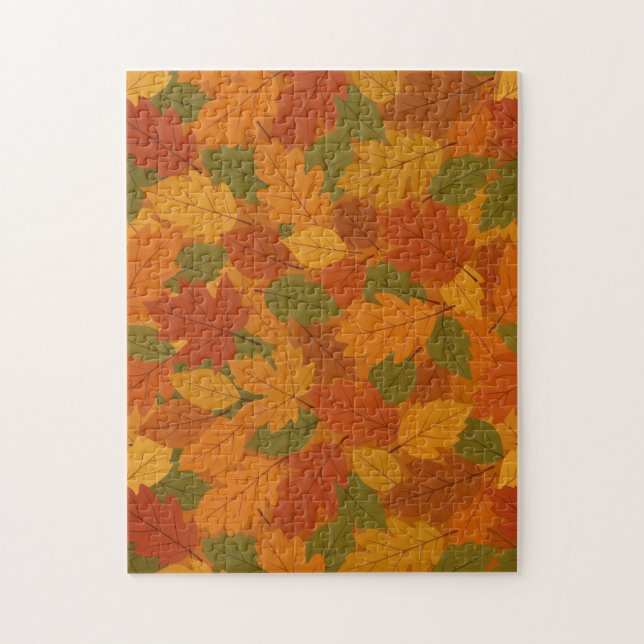 Classic Autumn/fall leaves patterned  Jigsaw Puzzle (Vertical)
