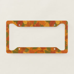 Classic Autumn/fall leaves patterned License Plate Frame