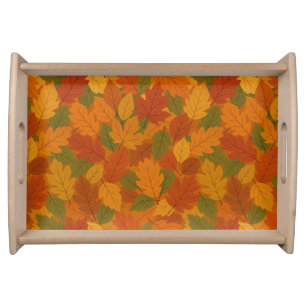 Classic Autumn/fall leaves patterned Serving Tray