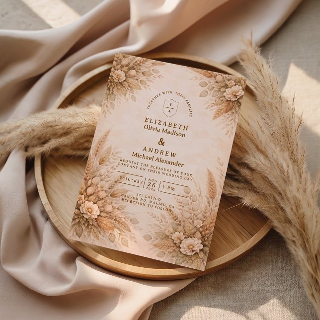 Classic Autumn Garden Wedding Invitation (Creator Uploaded)