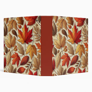 classic Autumn leaves 3 Ring Binder
