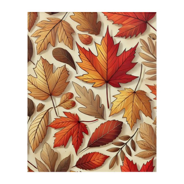 classic Autumn leaves Acrylic Print (Front)