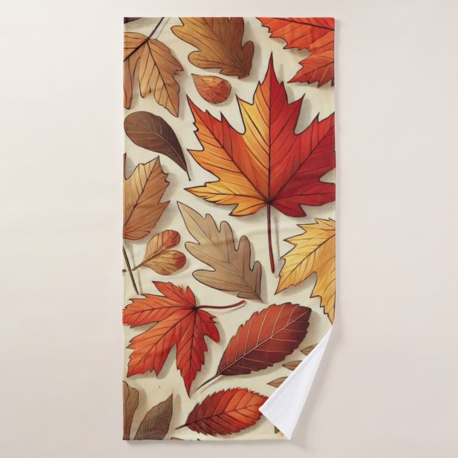 classic Autumn leaves Bath Towel (Bath Towel)
