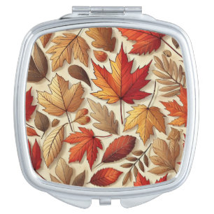 classic Autumn leaves Compact Mirror