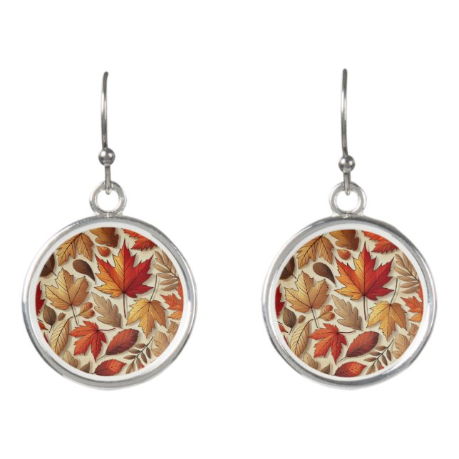 classic Autumn leaves Earrings (Front)