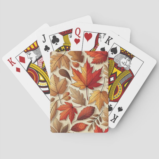 classic Autumn leaves Poker Cards (Back)