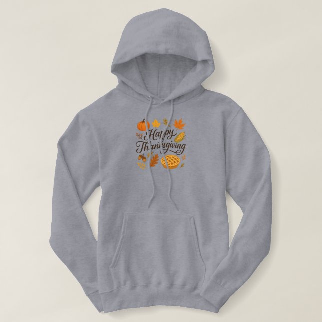 Classic Autumn/Thanksgiving  Hoodie (Design Front)