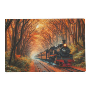 classic Autumn train Placemat