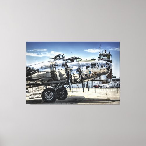 Classic b_17 wwii bomber canvas print