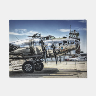 Classic b-17 wwii bomber doormat