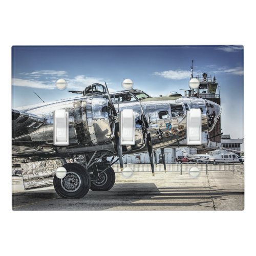 Classic b_17 wwii bomber light switch cover