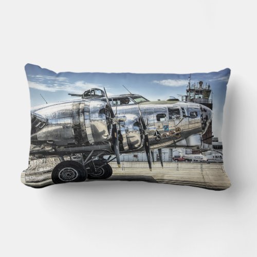 Classic b_17 wwii bomber lumbar pillow