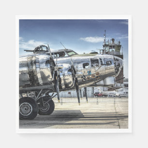 Classic b-17 wwii bomber napkins
