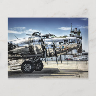 Classic b-17 wwii bomber postcard