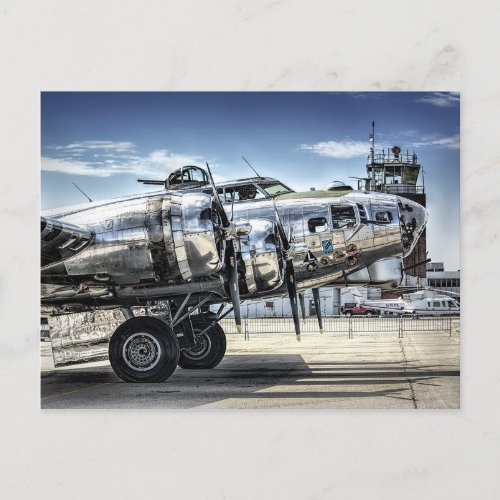 Classic b_17 wwii bomber postcard