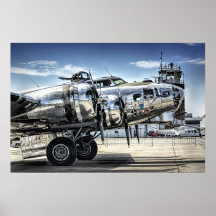 Classic b-17 wwii bomber poster