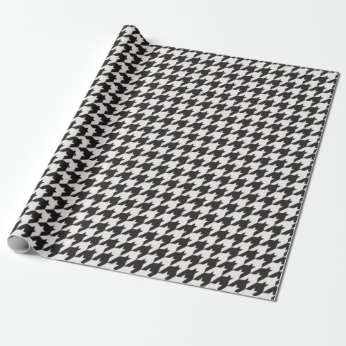 Classic BW Houndstooth Pattern Wrapping Paper