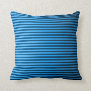 Classic Baby Blue Pinstripe Plush Throw Pillow by BOLO_DESIGNS at Zazzle