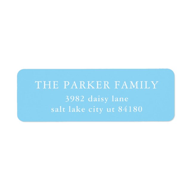 Classic Baby Boy Blue Birth Announcement Envelope Label (Front)