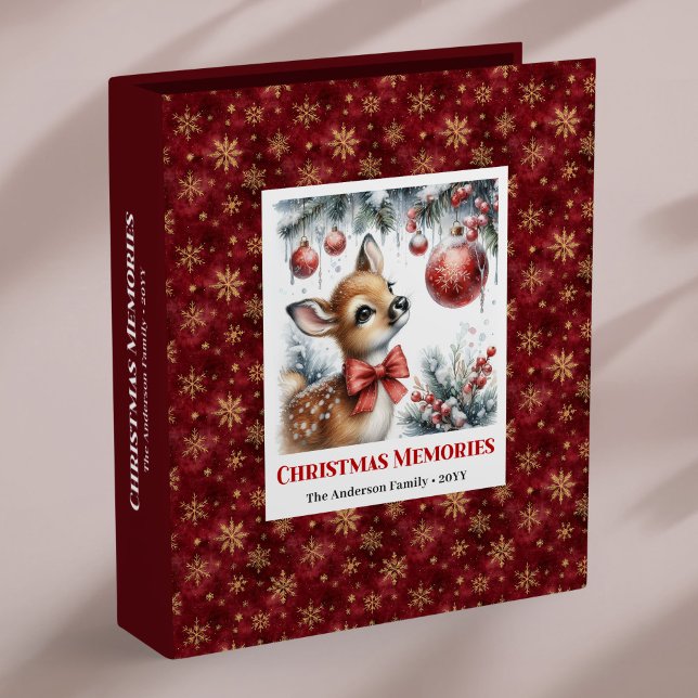 Classic Baby Fawn Winter Scene Christmas Photo 3 Ring Binder (Classic Baby Fawn Winter Scene Christmas Ring Binder

)