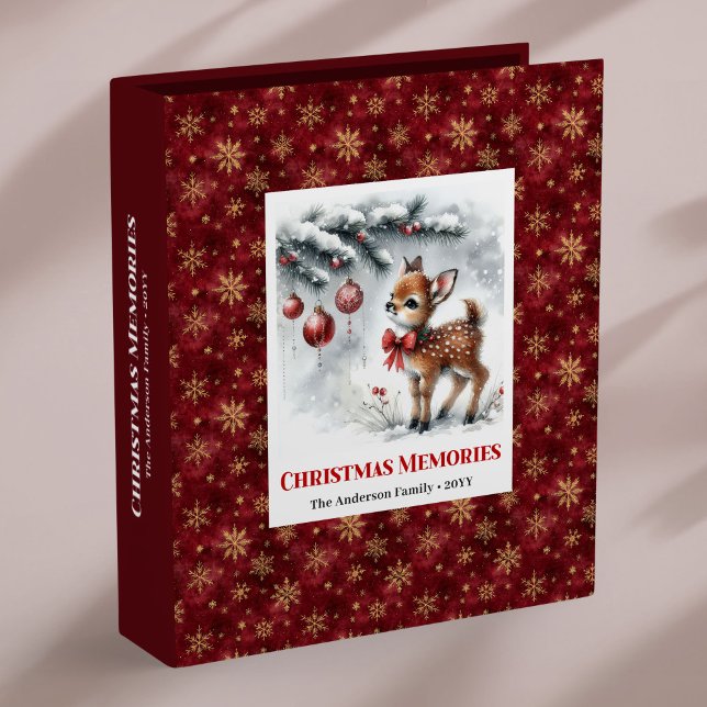 Classic baby fawn winter scene custom ring binder (Classic baby fawn winter scene custom ring binder

)