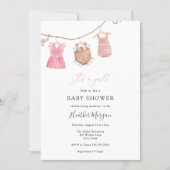 Classic Baby Girl Shower Invitation (Front)