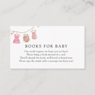 Classic Baby Pink Books for Baby Enclosure Card