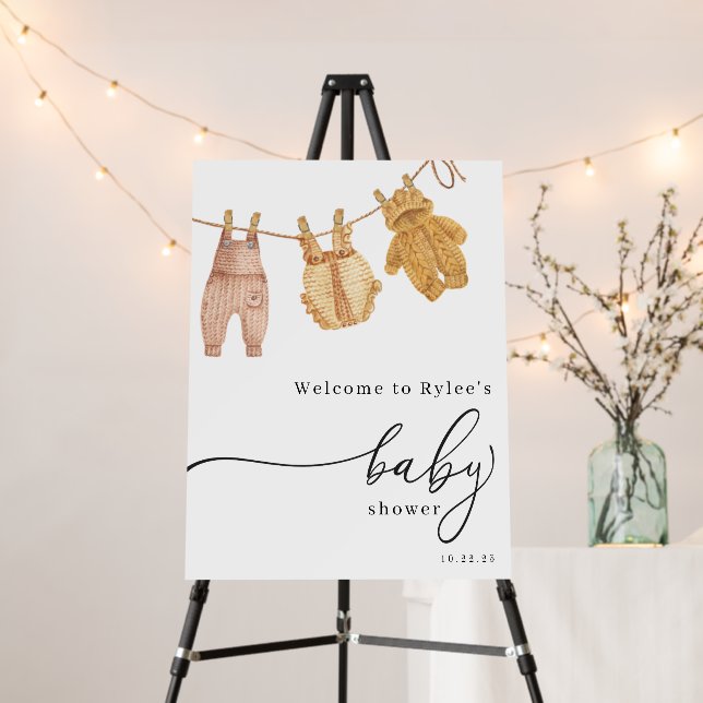 Classic Baby Shower Welcome Foam Board (In Situ (Stand))