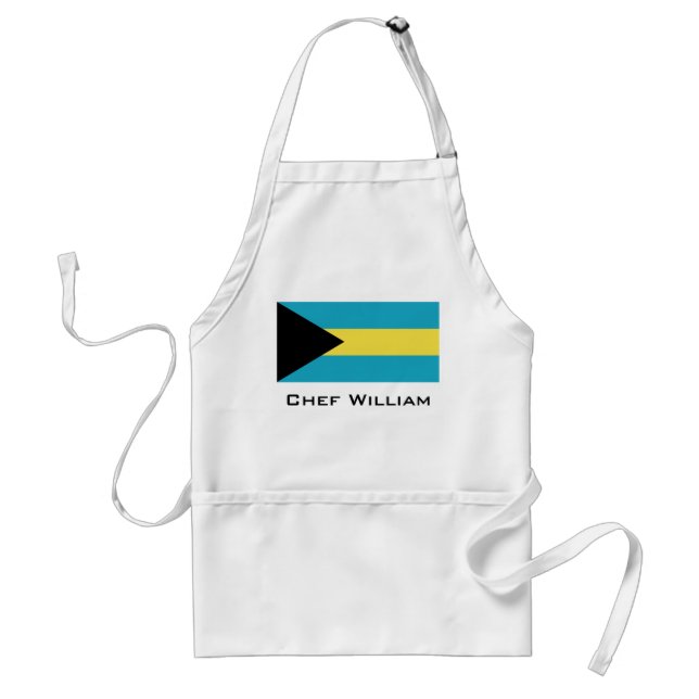 Classic Bahamian Flag Adult Apron (Front)