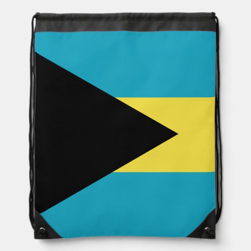Classic Bahamian Flag Drawstring Bag