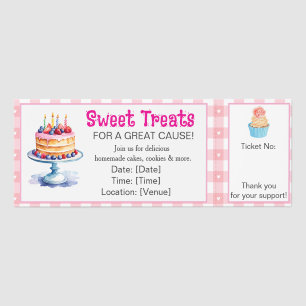 Classic Bake Sale Fundraiser Ticket Template