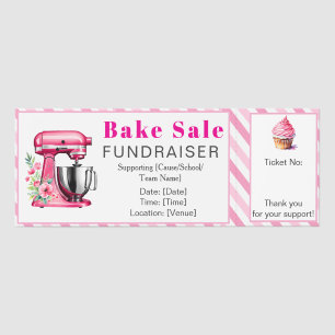 Classic Bake Sale Fundraiser Ticket Template