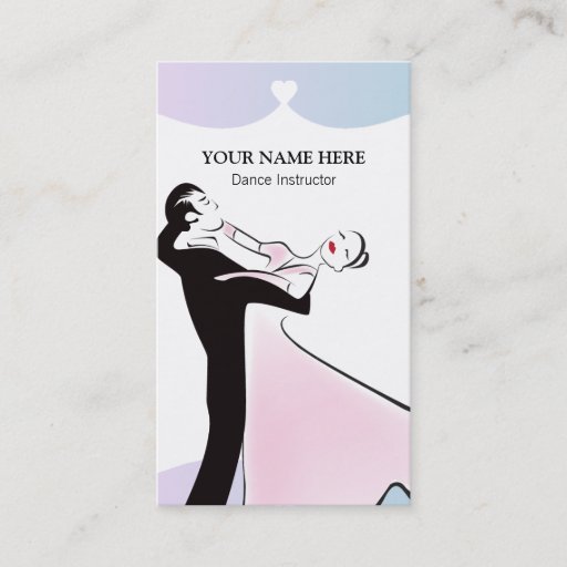 Customizable Classic Ballroom Dance Instructor Business Business Cards