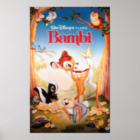 Classic Bambi Cover Art Poster