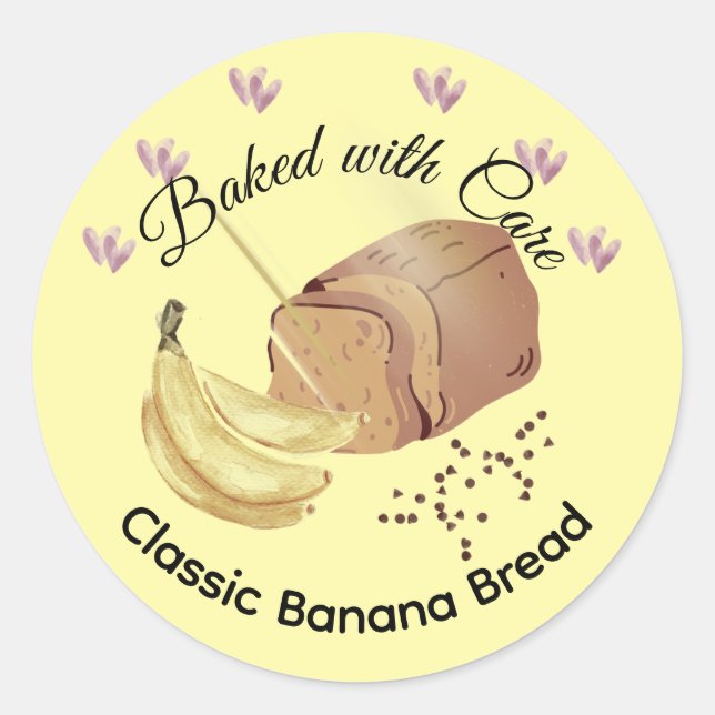 Classic Banana Bread Bakery Product Label (Front)
