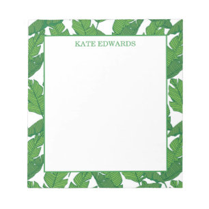 Classic Banana Leaf Pattern Notepad