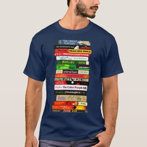 Classic Banned Books Stack T_Shirt