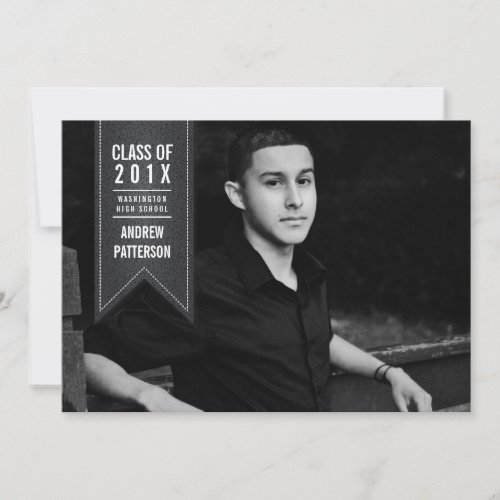 Classic Banner Graduation Photo Announcement