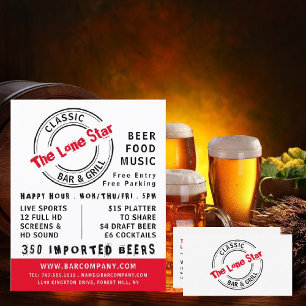 Classic Bar & Grill Logo, Pub/Brewery Business Card