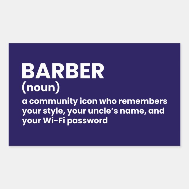 Classic Barber Definition Sticker (Front)