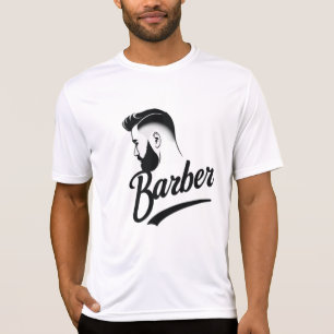 Classic Barber Fade & Beard Silhouette T-Shirt