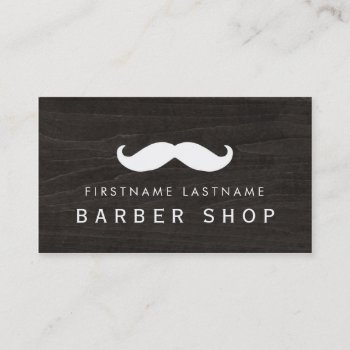 Classic Barber Moustache Business Card by rheasdesigns at Zazzle