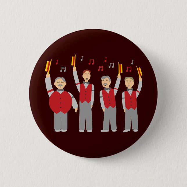 Classic Barbershop Quartet Pinback Button (Front)