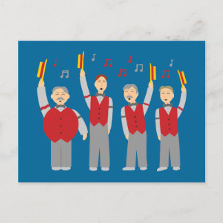 Classic Barbershop Quartet Postcard