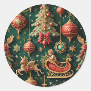 Classic Baroque Christmas Sticker