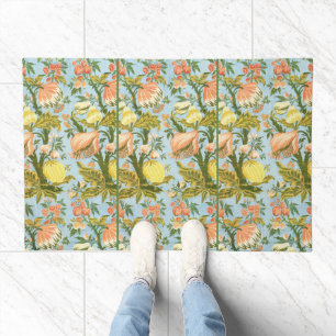 Classic Baroque Floral Fruit Damask Textile Doormat