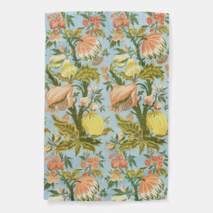 Classic Baroque Floral Fruit Damask Textile Garden Flag